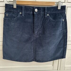 GAP Dark Blue Corduroy Mini Skirt, size 4